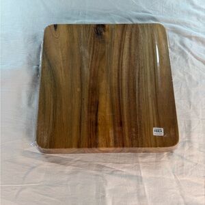 Crate&Barrel Slate & Wood Square Serving Tray 13.5 in  BNIB